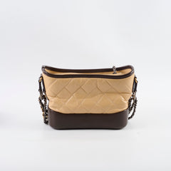 Chanel Gabrielle Hobo Small Brown and Beige