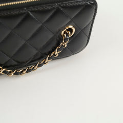 Chanel Lambskin Vanity LGHW Black