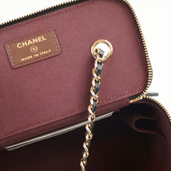 Chanel Lambskin Vanity LGHW Black