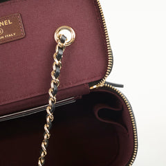Chanel Lambskin Vanity LGHW Black