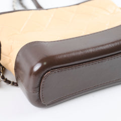 Chanel Gabrielle Hobo Small Brown and Beige