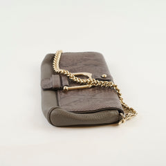 Gucci Vintage Greenwich Python/Leather Clutch Grey