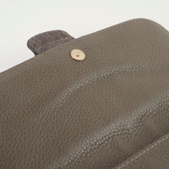 Gucci Vintage Greenwich Python/Leather Clutch Grey