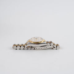 Rolex ladies datejust 26mm two tone white mother of pearl watch 79173NG