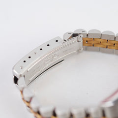 Rolex ladies datejust 26mm two tone white mother of pearl watch 79173NG