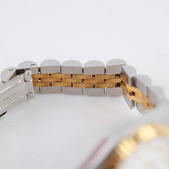 Rolex ladies datejust 26mm two tone white mother of pearl watch 79173NG