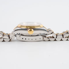 Rolex ladies datejust 26mm two tone white mother of pearl watch 79173NG