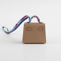 Hermes Kelly Twilly Bag Charm Argile/Bleu