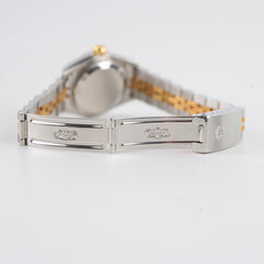 Rolex ladies datejust 26mm two tone white mother of pearl watch 79173NG