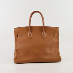 Hermès Hermes Birkin 35 Courchevel Gold GHW -C Square