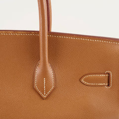 Hermès Hermes Birkin 35 Courchevel Gold GHW -C Square