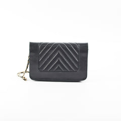 2/7 DOTD- Chanel Chevron Wallet on Chain (WOC) Lambskin Black