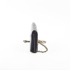 2/7 DOTD- Chanel Chevron Wallet on Chain (WOC) Lambskin Black