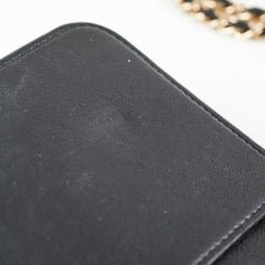 2/7 DOTD- Chanel Chevron Wallet on Chain (WOC) Lambskin Black