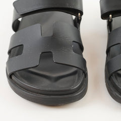 Hermes Chypre Sandals Black 38.5