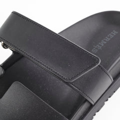 Hermes Noir Sandales Chypre Size 36