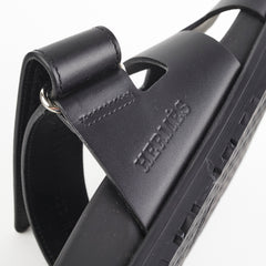 Hermes Noir Sandales Chypre Size 36
