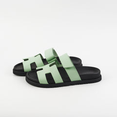Hermes Vert Jade Sandales Chypre Size 36