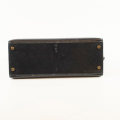 Hermès Kelly 28 Box Calf Black Gold - V Circle Stamp