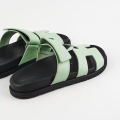 Hermes Vert Jade Sandales Chypre Size 36