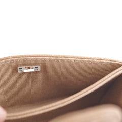 RT- Chanel Flap Card Holder Caviar Dark Beige 22A