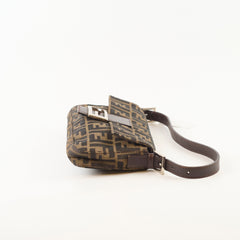 Fendi Baguette Zucca Canvas/Leather Shoulder