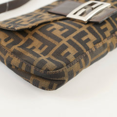 Fendi Baguette Zucca Canvas/Leather Shoulder