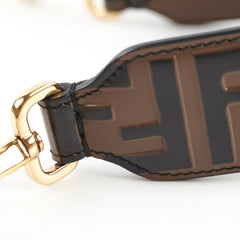 Fendi Brown FF Embossed Leather Strap