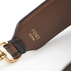 Fendi Brown FF Embossed Leather Strap