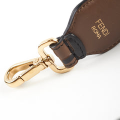 Fendi Brown FF Embossed Leather Strap