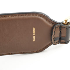 Fendi Brown FF Embossed Leather Strap