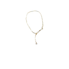 Hermes Collier Cravate Kelly Diamond Chaine PM Lariat Necklace