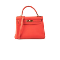 Hermes Kelly 28 Togo Capucine Stamp Q Square (2013)