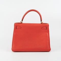 Hermes Kelly 28 Togo Capucine Stamp Q Square (2013)