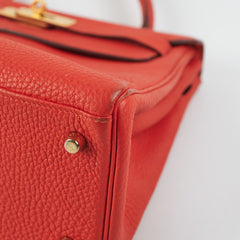 Hermes Kelly 28 Togo Capucine Stamp Q Square (2013)
