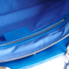 Christina Dior Cannage Leather Shopping Tote Blue