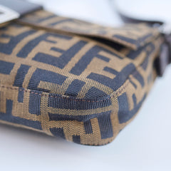 Fendi Baguette Zucca Canvas/Leather Shoulder
