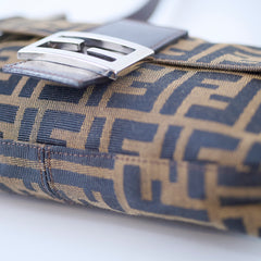 Fendi Baguette Zucca Canvas/Leather Shoulder