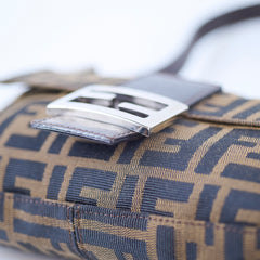 Fendi Baguette Zucca Canvas/Leather Shoulder