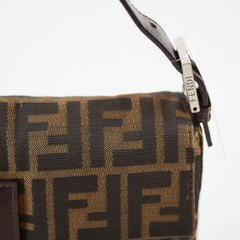 Fendi Baguette Zucca Canvas/Leather Shoulder