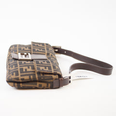 Fendi Baguette Zucca Canvas/Leather Shoulder