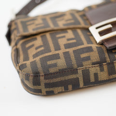Fendi Baguette Zucca Canvas/Leather Shoulder