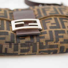Fendi Baguette Zucca Canvas/Leather Shoulder