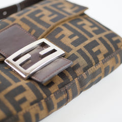 Fendi Baguette Zucca Canvas/Leather Shoulder