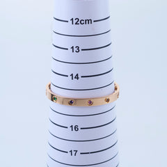 Cartier Classic Love 10 Diamond Rainbow Pink Gold Size 16