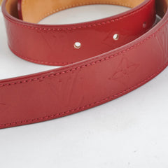Louis Vuitton Red Vernis Monogram Belt 90cm