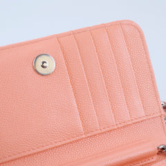 Chanel Peach Mini Caviar WOC