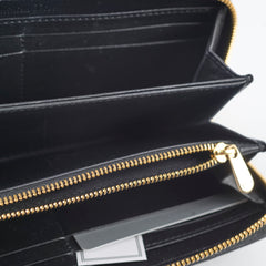 Dior Long Wallet Zippy Black Lambskin