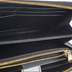 Dior Long Wallet Zippy Black Lambskin