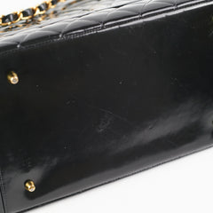 Chanel Vintage Patent Black Tote Black